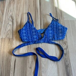 Blue Hollister bikini top